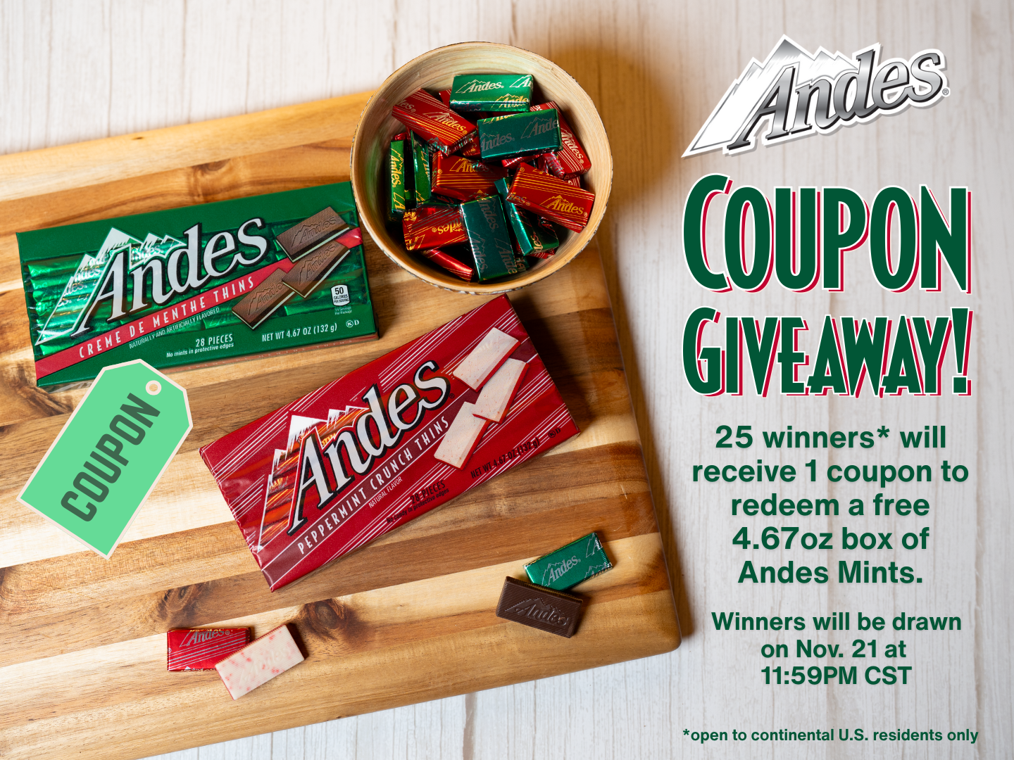 Tootsie Andes Coupon Giveaway - End Date: November 21, 2025