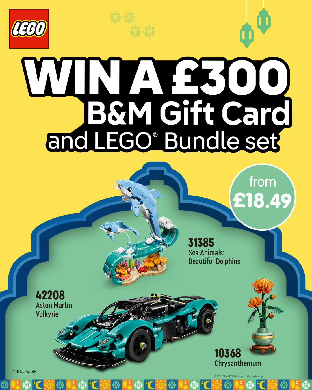Win a £300 B&M Gift Card & Lego bundle set