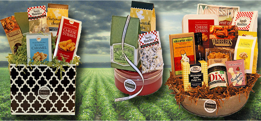 2 Straw Assorted Gail Pittman Christmas Gift Tin  Mississippi Made Foods,  Gifts, Gift Baskets and Home Decor