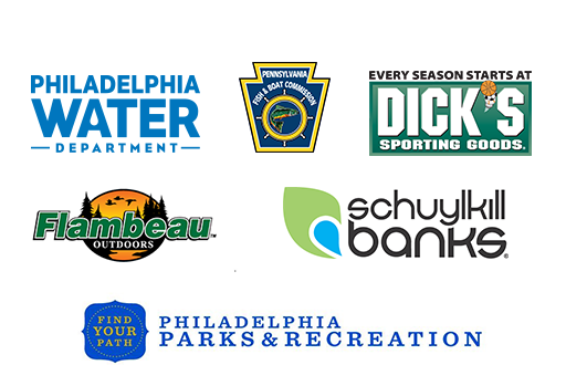 Philadelphia Fun Fishing Fest is made possible by the Philadelphia Water Department, Dicks Sporting Goods, the Pennsylvania Fish and Boat Commission, Flambeau Outdoors, Schuylkill Banks, and the Philadelphia Department of Parks and Recreation.